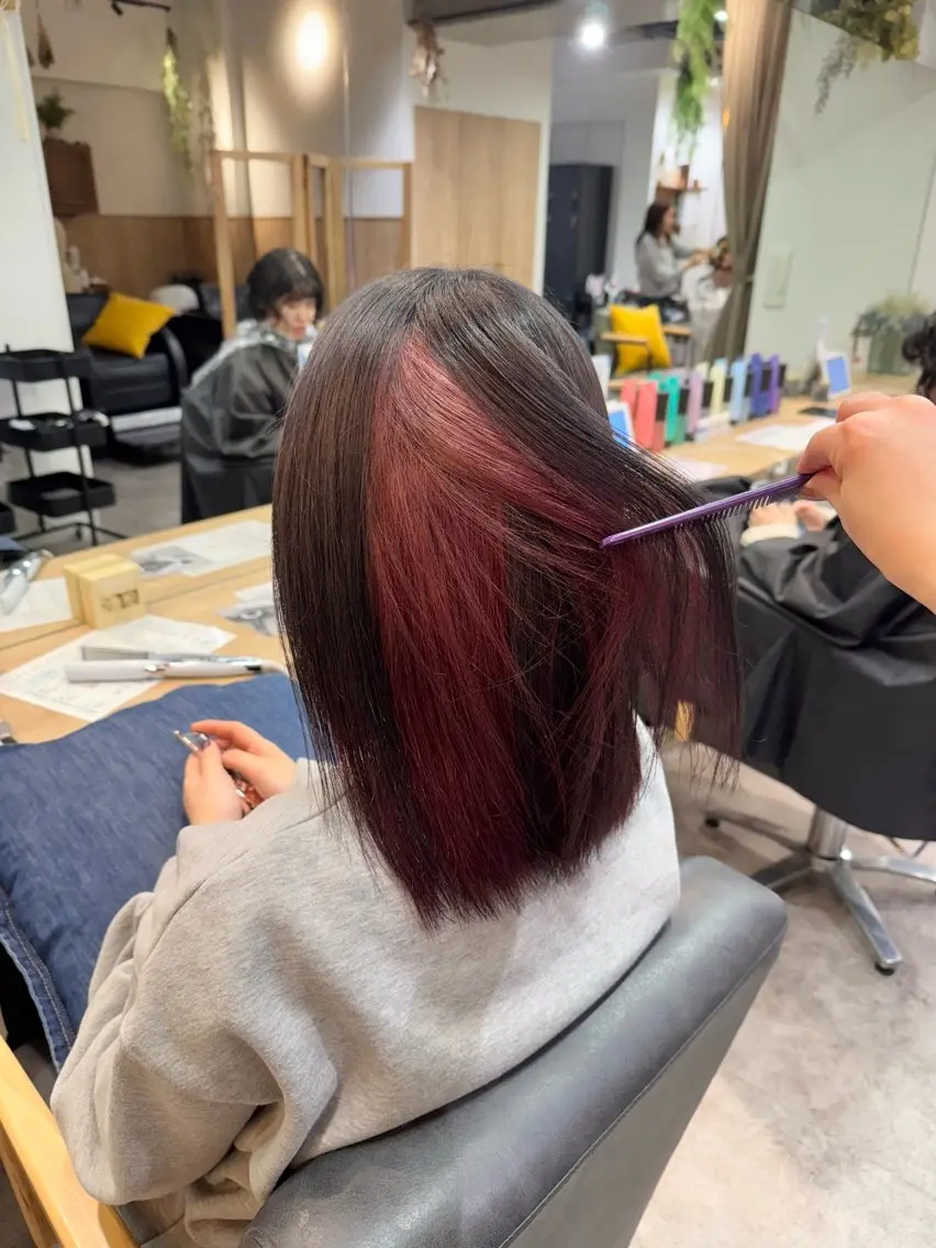 ミディアム カラー インナーカラー ヘアカラー トリートメント 髪質改善縮毛矯正/ エクステ/ひふみ🌛のヘアスタイル