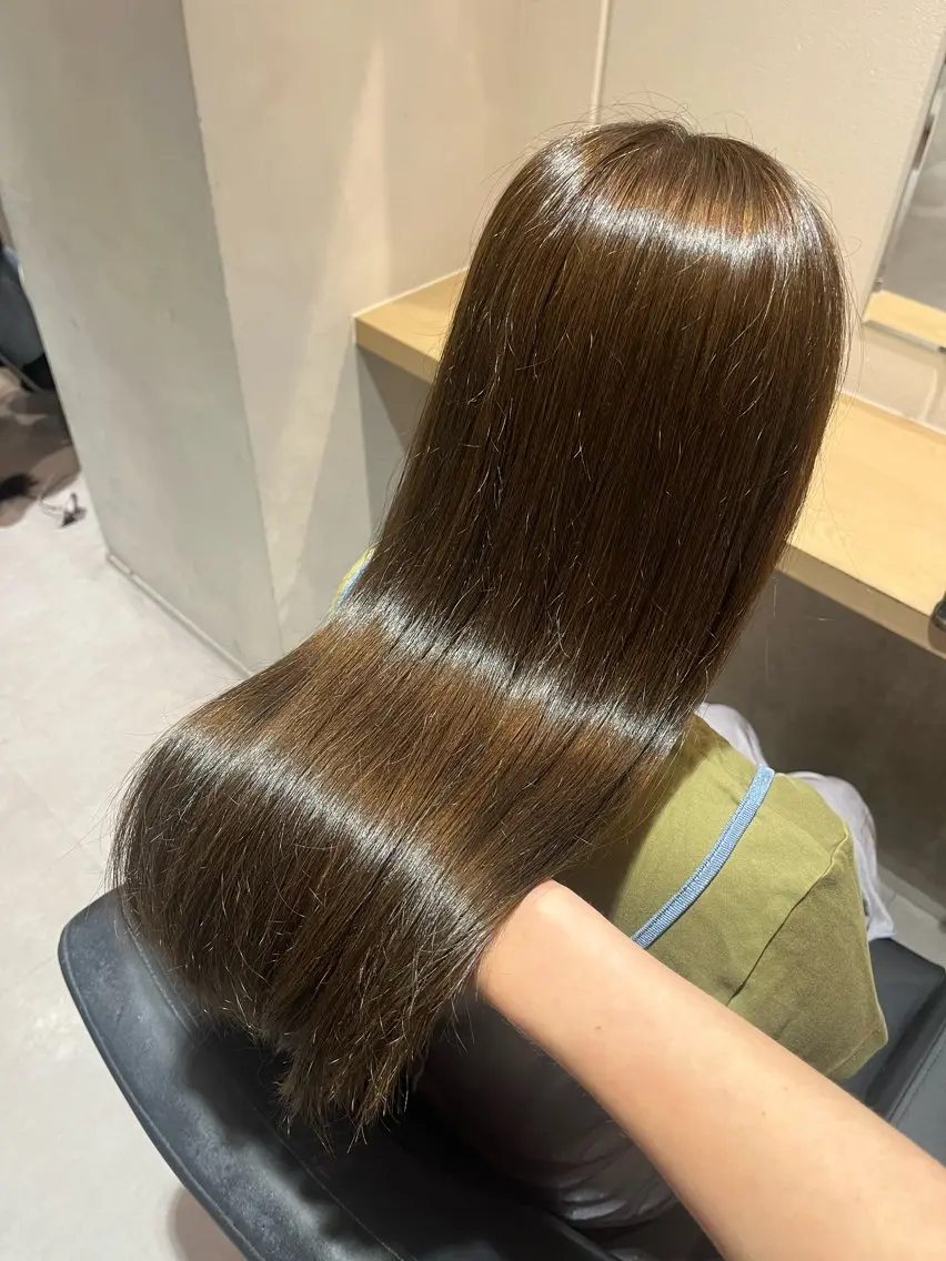 カラー 透明感カラー ヘアカラー やまもと ここのヘアスタイル