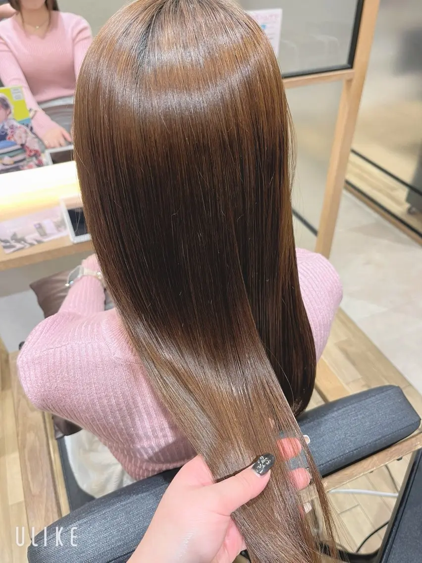 ロング 縮毛矯正 縮毛矯正 あらい しほのヘアスタイル