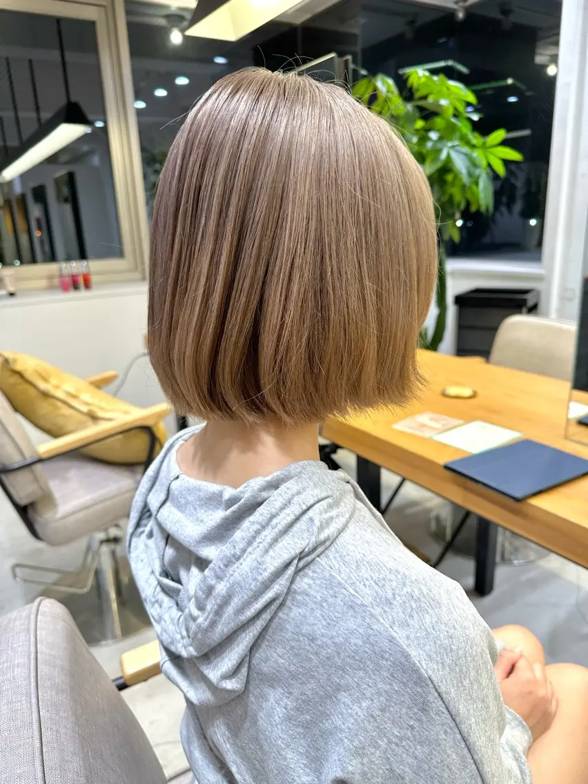ショート カット ヘアカラー トリートメント 上野湧太 髪質改善/艶カラーのヘアスタイル