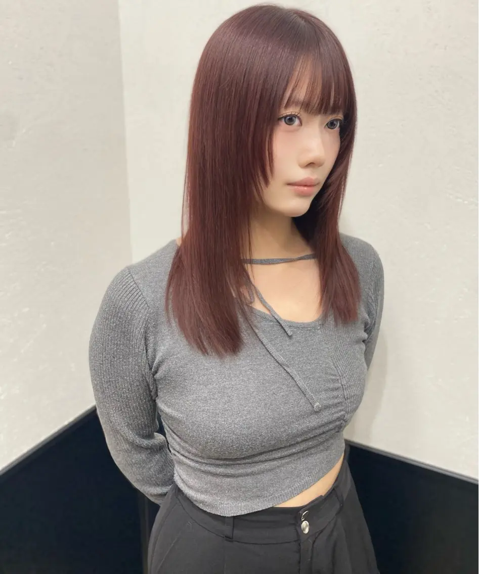 ミディアム カラー 渋谷🖤 艶髪🖤透明感カラーのヘアスタイル