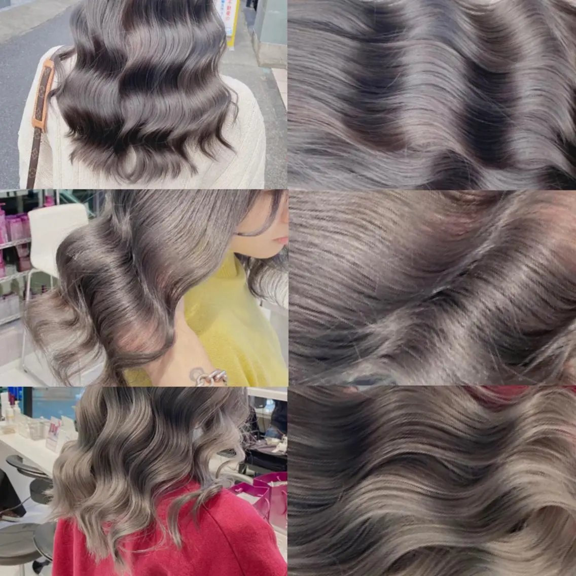 セミロング カラー ヘアアレンジ シールエクステ アクアカラー ブリーチ ケアブリーチ ダブルカラー ワンズリー中明度 店舗公式のヘアスタイル