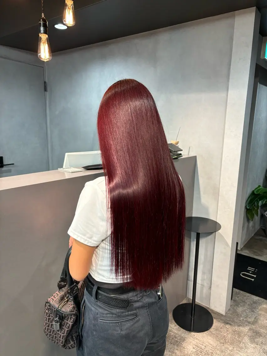 ロング カラー ブリーチ ダブルカラー ブリーチなしカラー カット ヘアカラー トリートメント 髪質改善/レイヤーカ ット/ASAKA🤍のヘアスタイル