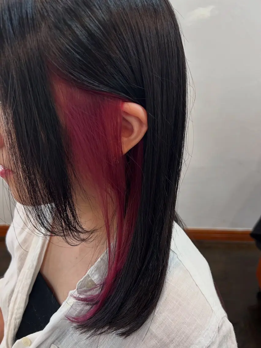 カラー インナーカラー ピンクカラー 坂本 瑞季 🤍 髪質改善のヘアスタイル