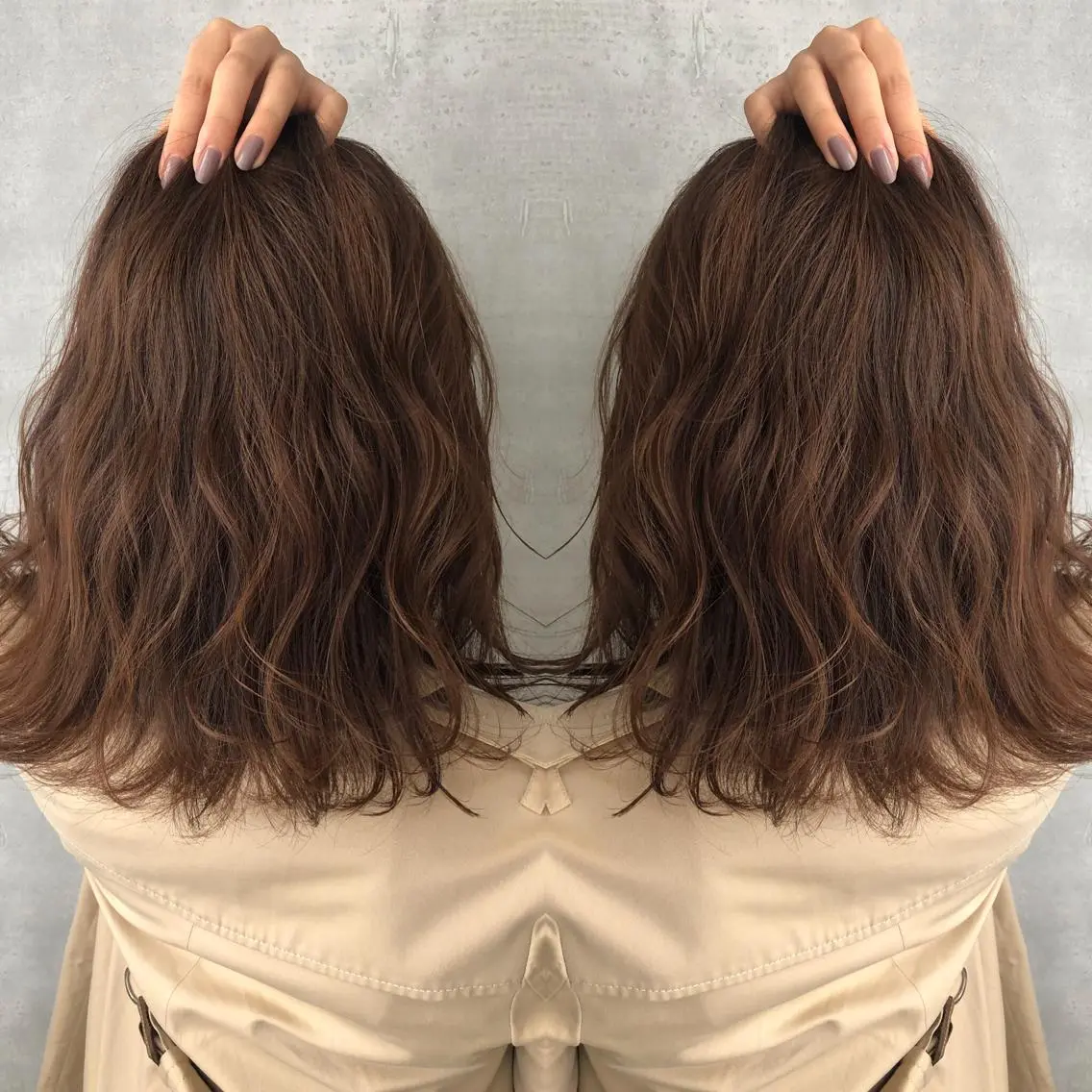 ミディアム カラー カット ヘアカラー トリートメント ♡美髪•艶髪♡砂川 なつきのヘアスタイル