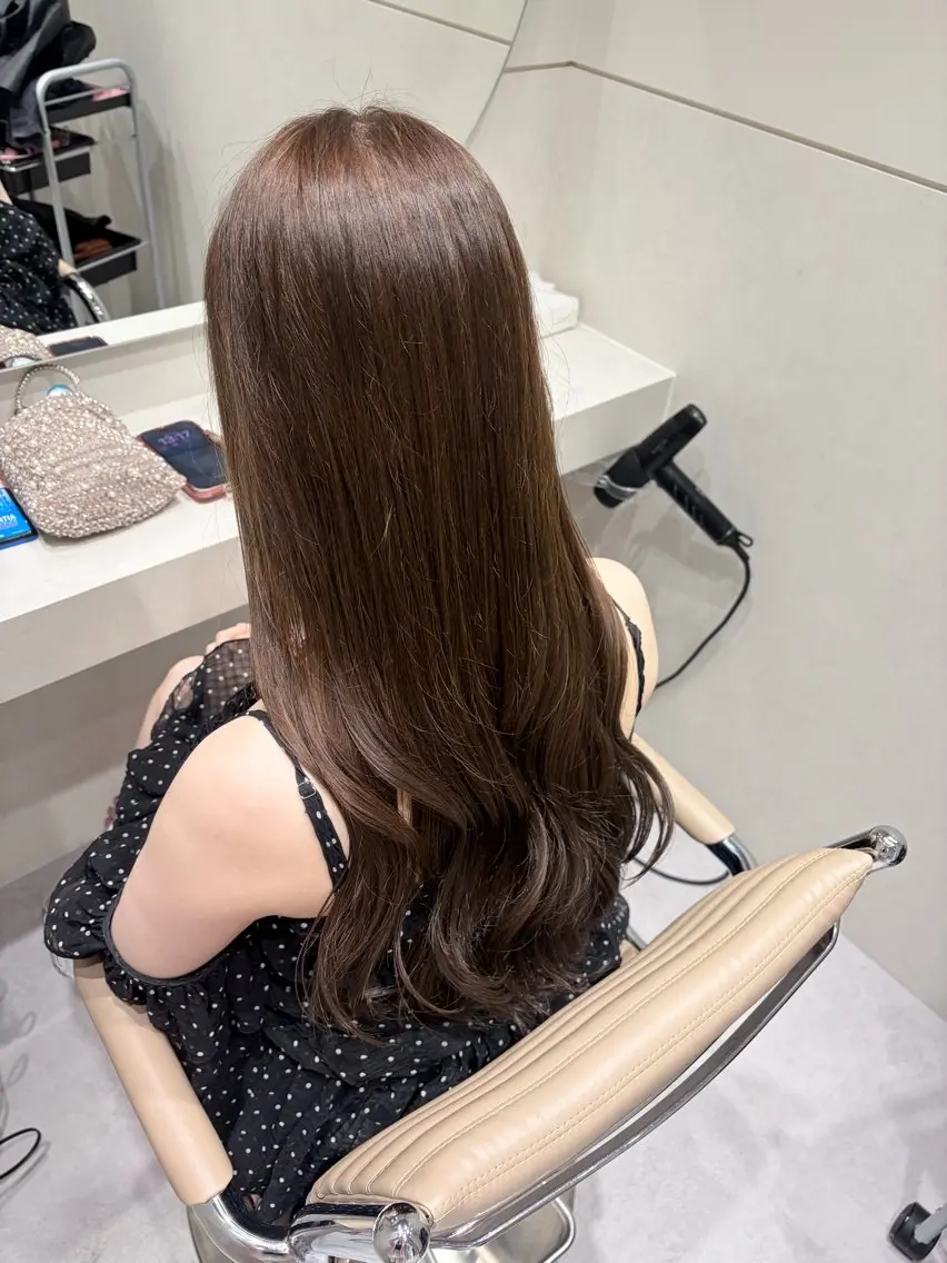 ロング カラー ヘアアレンジ 韓国風/艶カラー/ 新宿/山本史奈🎀のヘアスタイル