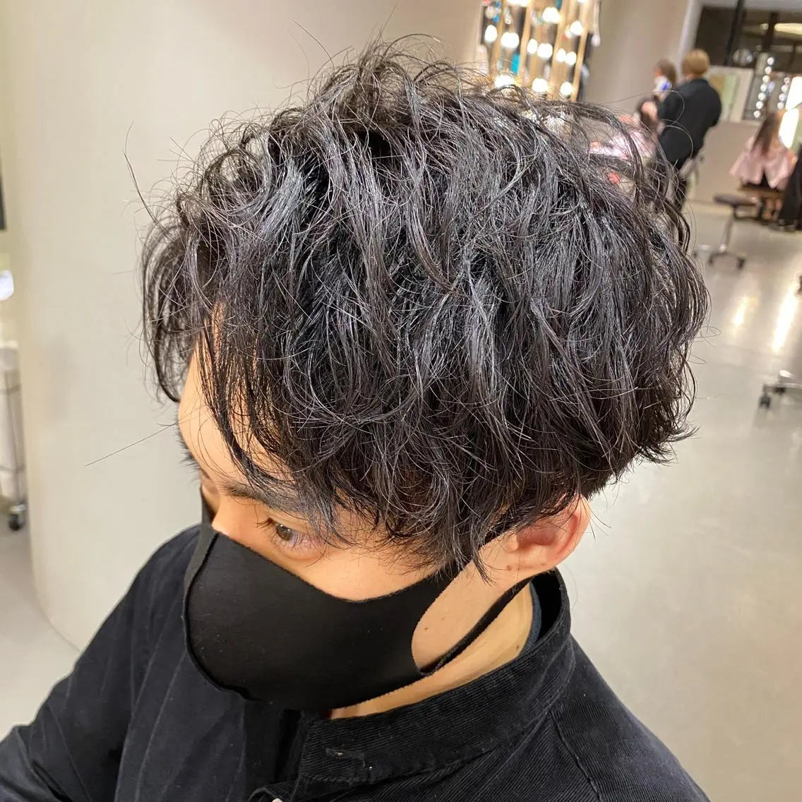 ショート パーマ メンズ カット パーマ 梅田茶屋町メンズ 専門美容師 山元一平のヘアスタイル