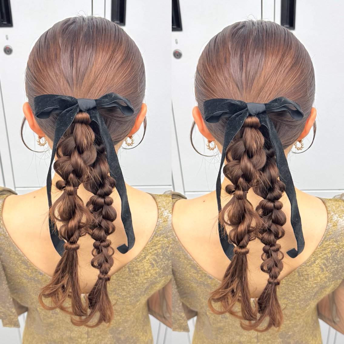 ロング ヘアアレンジ ヘアセット ヘアメ🎀ハイトーン 🩵エクステ🪄しほのヘアスタイル