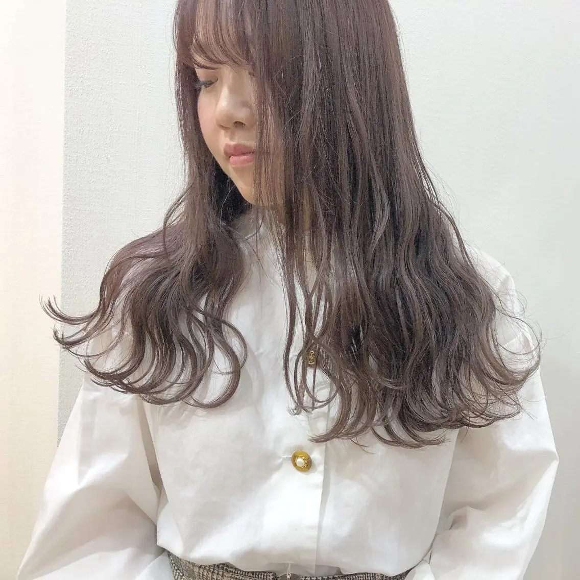 ロング カラー 横浜ブリーチムラ直し ハイトーン/ブリーチのヘアスタイル