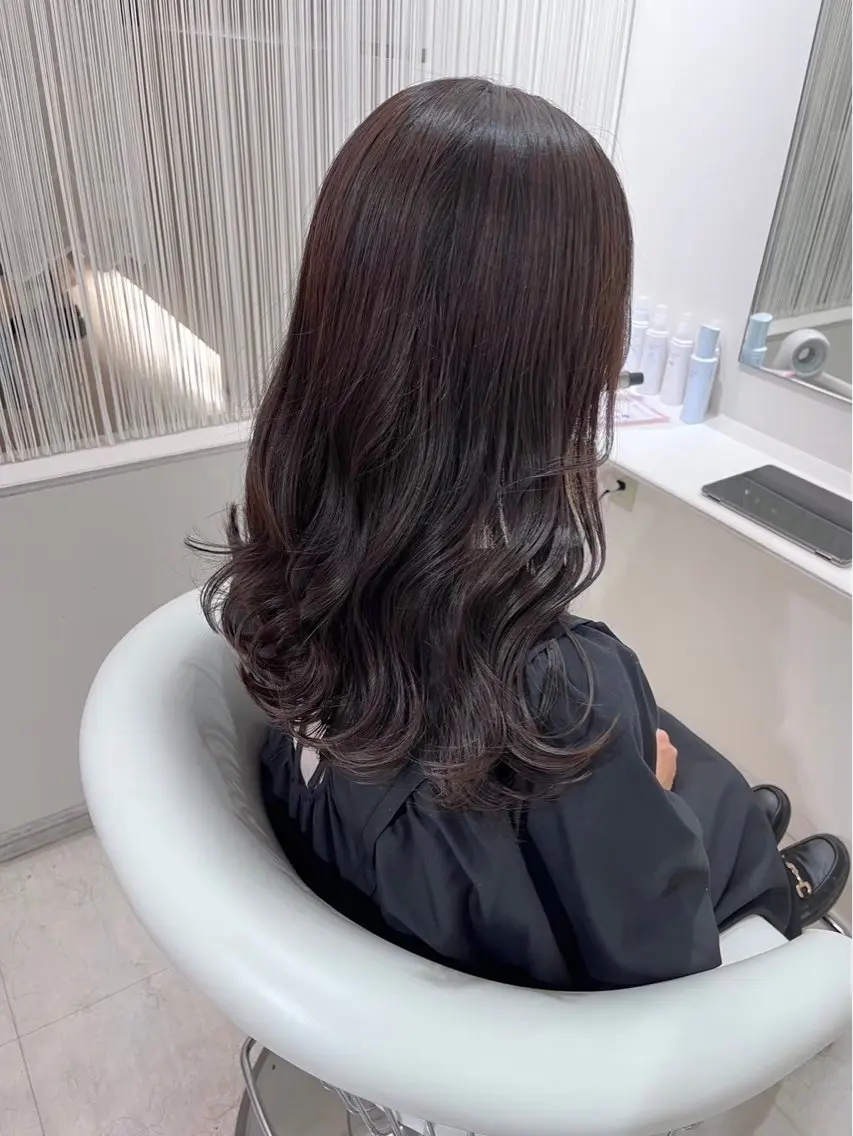 ロング カラー ParveMix 楠本結菜のヘアスタイル