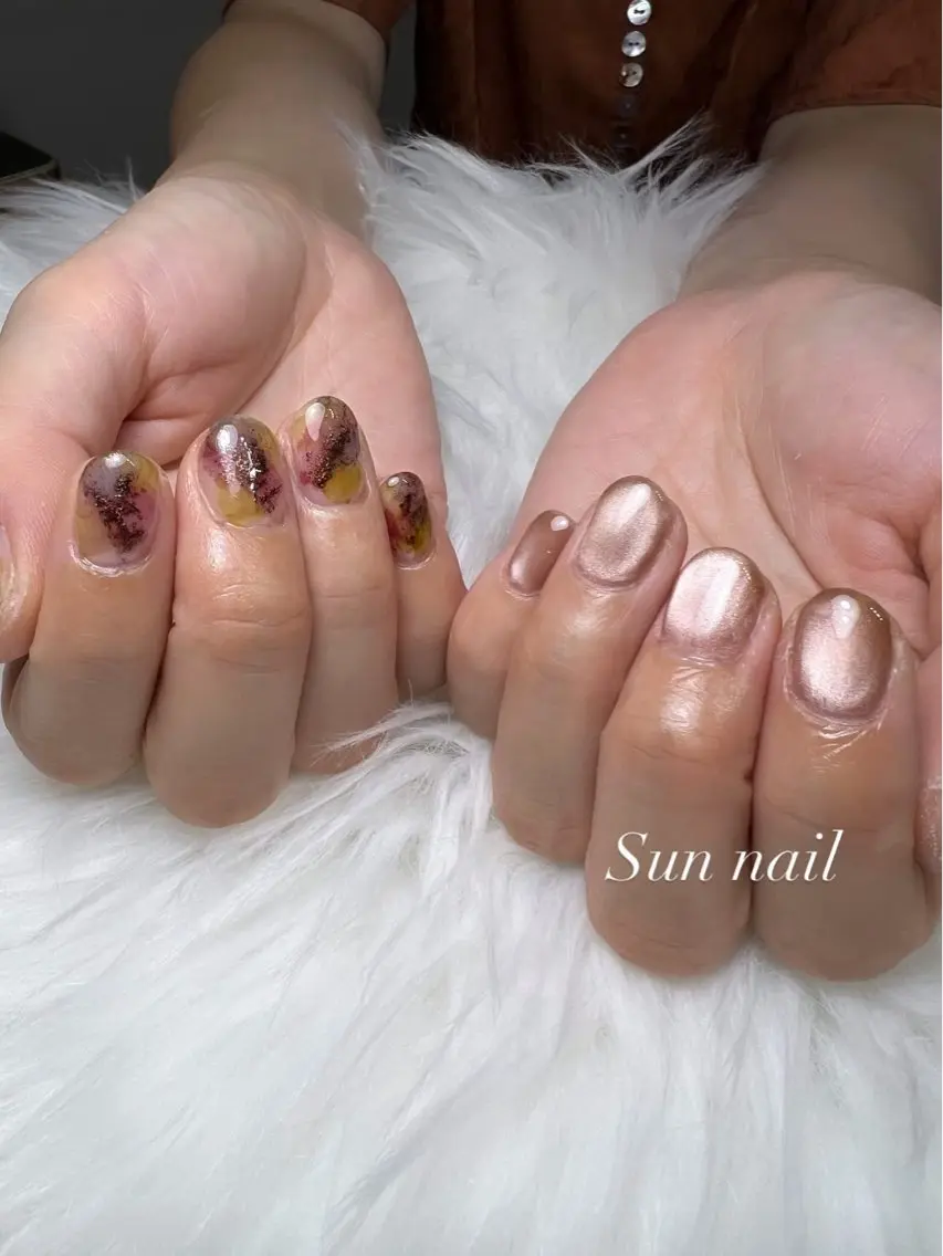 ネイル マグネットネイル ハンドネイル フットネイル Sun nail ...ayaのネイルデザイン