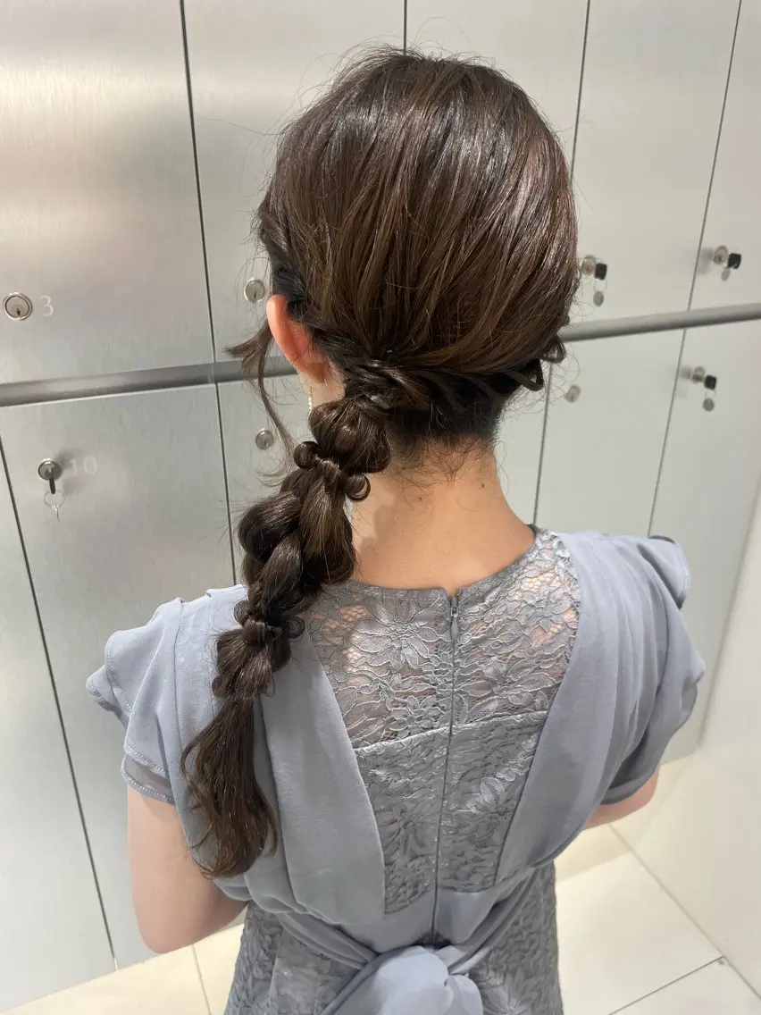 ヘアアレンジ 結婚式・ブライダル ヘアセット ヘアセット🎀耳つぼ 👂💎MONAMIのヘアスタイル