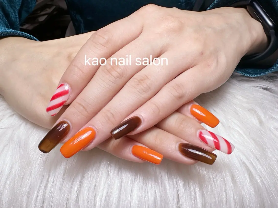 ネイル ハンドネイル kao nail マグネット/長さだしのネイルデザイン