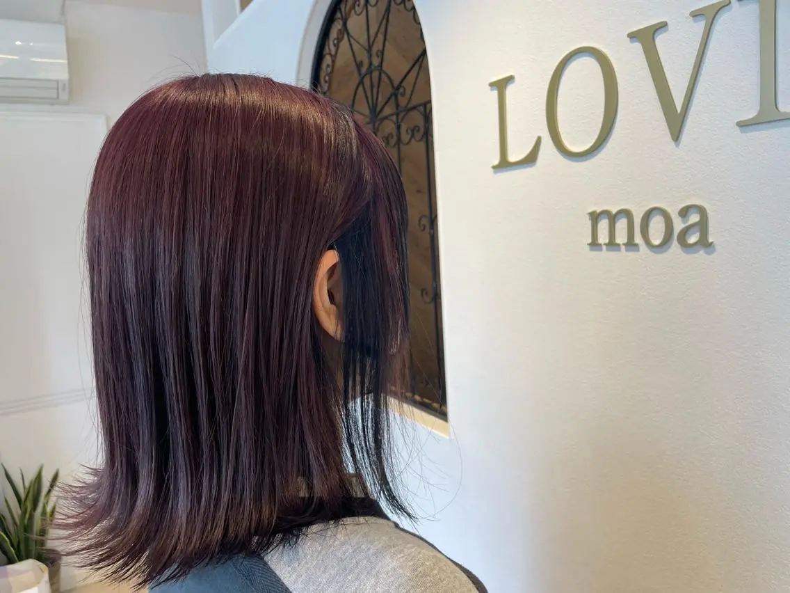 ミディアム ヘアカラー Lovis moa 〘国分 かな〙のヘアスタイル