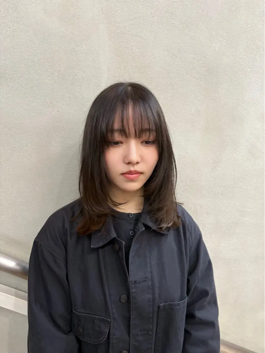 ミディアム トリートメント カット ヘアカラー トリートメント 💛天満/髪質改善/ LUNA💛のヘアスタイル