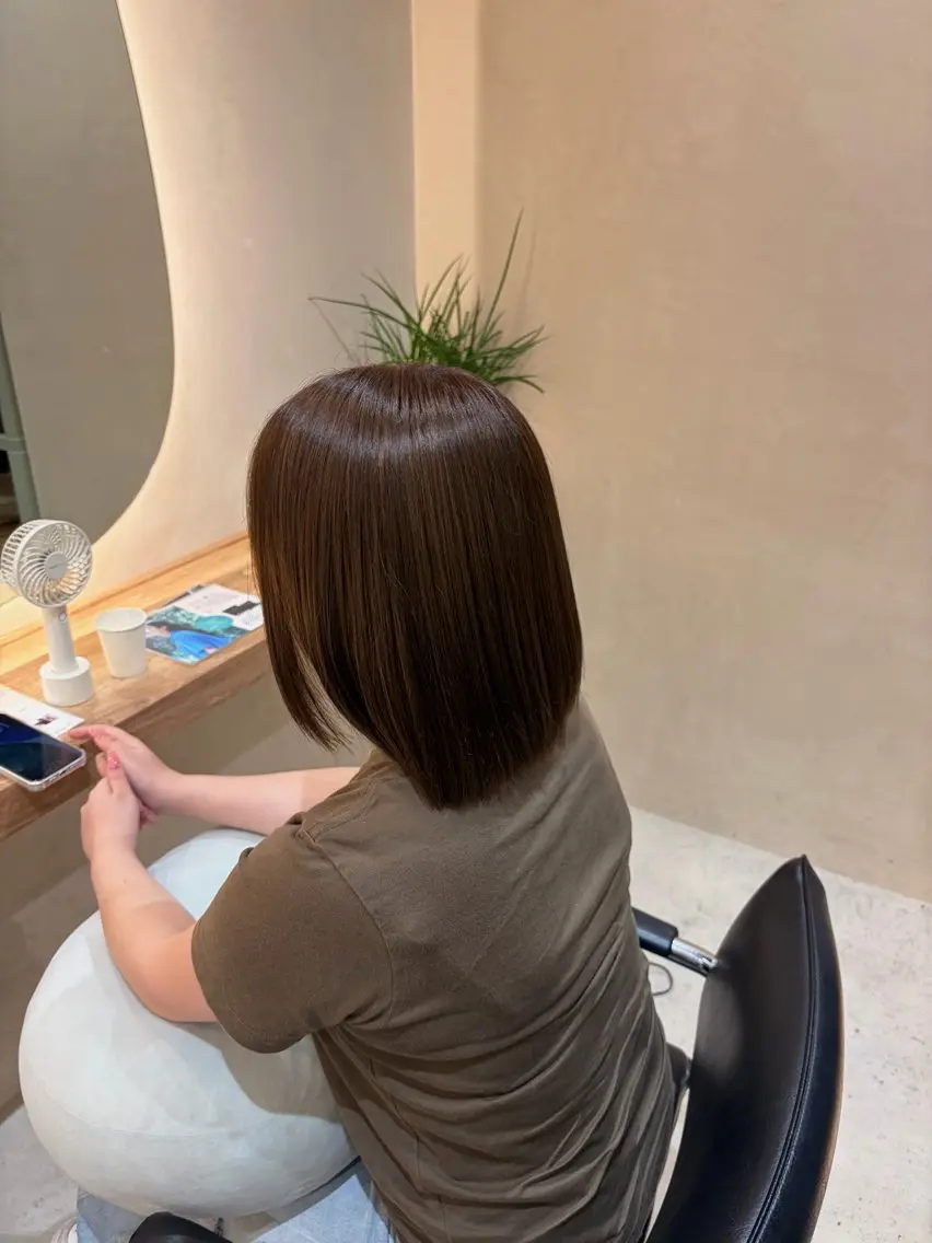 ミディアム ヘアカラー 透明感カラー /りんのヘアスタイル