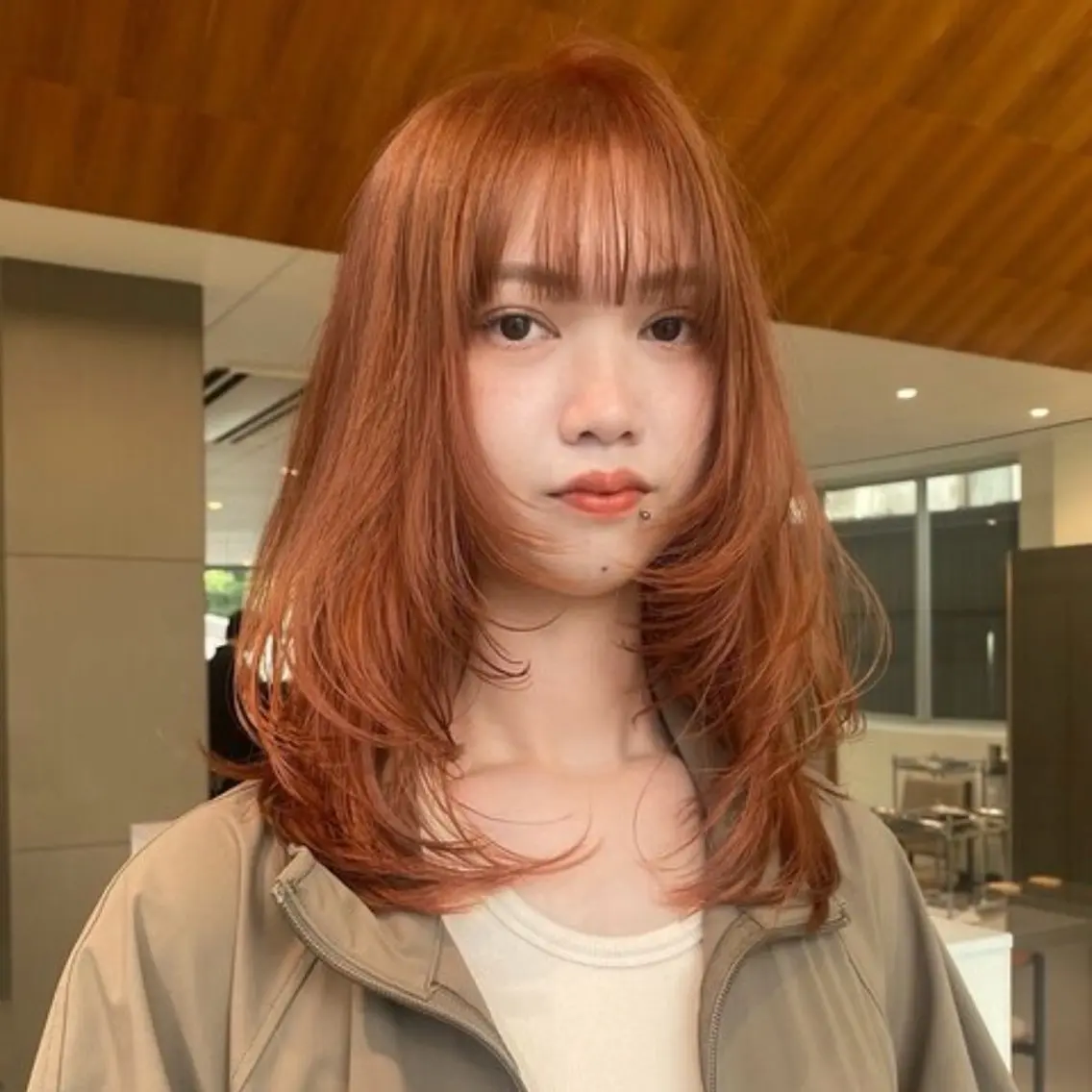 【☪️自分史上、最高に可愛い💖劇的チェンジ】Wカラー＋デザインカット✂️（ロング鎖骨下限定）＋超音波付TR/ミニモ限定の写真
