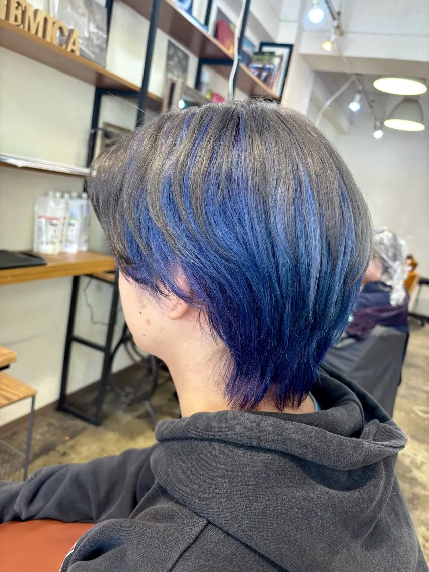 ショート カラー メンズ カット ヘアカラー トリートメント 透明感/暖色カラー くるみのヘアスタイル