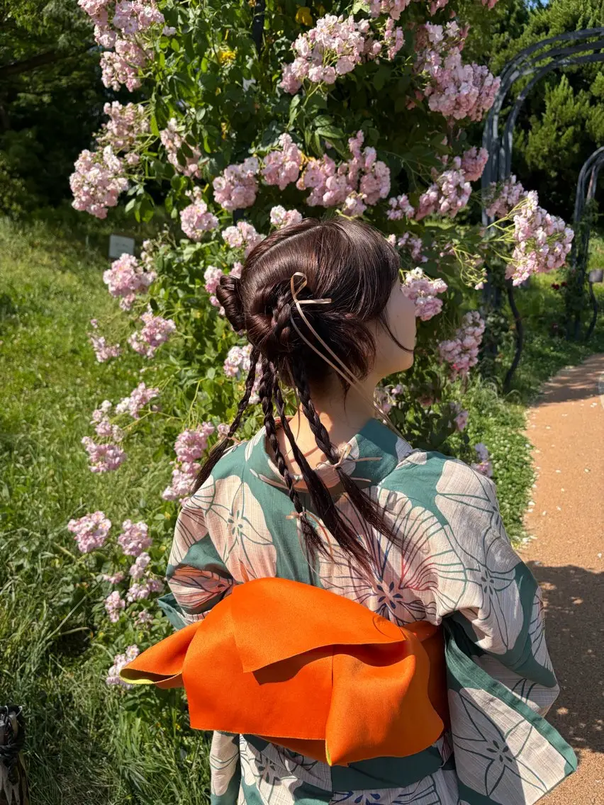 浴衣ヘアセットの写真