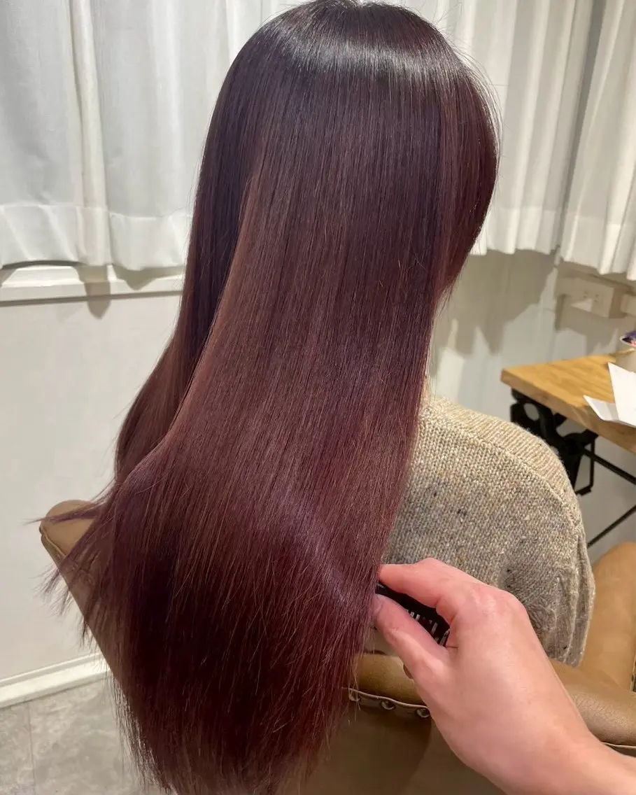 ロング カラー ヘアカラー 髪質改善 ANs. りこのヘアスタイル