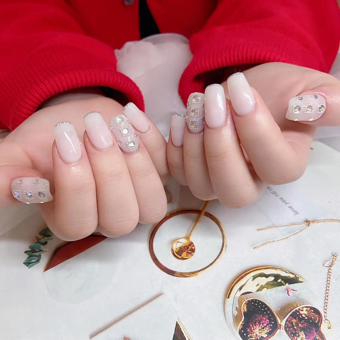 ネイル 長さ出し ジェルネイル 韓国ネイル マグネットネイル 持ち込み The Nail 大久保のネイルデザイン