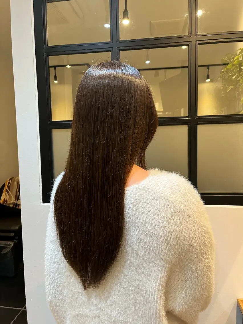ロング ヘアカラー トリートメント Rika🎀美髪矯正 /透明感カラー🫧のヘアスタイル