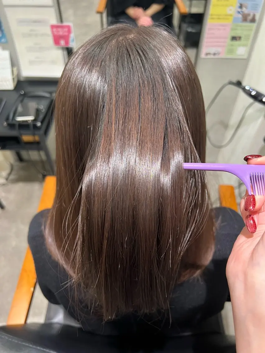セミロング セミロングパーマ 髪質改善 中山 琴葉のヘアスタイル