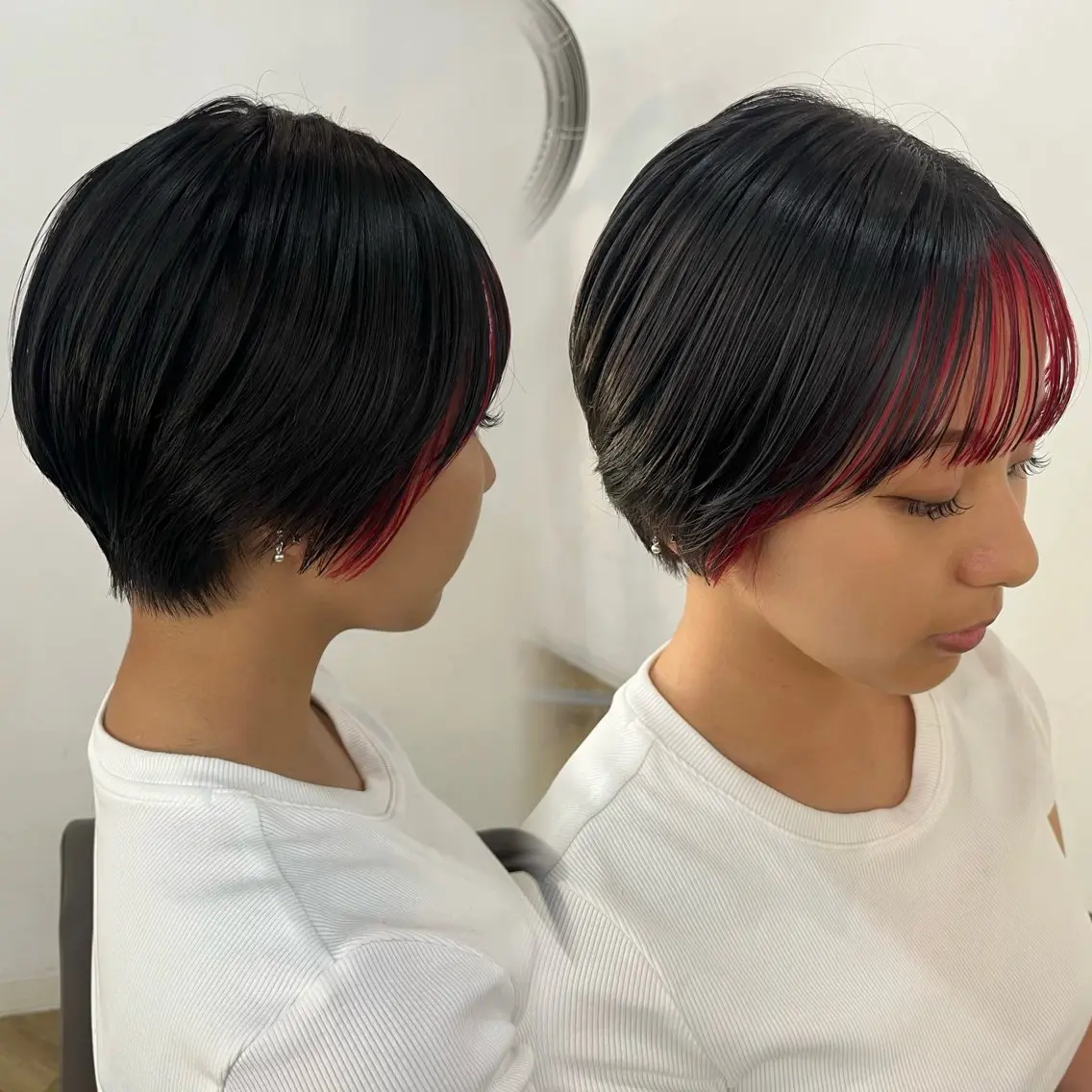 ショート カラー インナーカラー カット ヘアカラー トリートメント 似合わせ/ブリーチ/ 髪質改善/ミクෆ‪のヘアスタイル