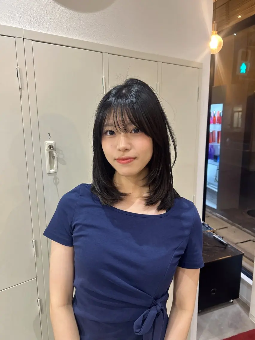 ミディアム カラー kanae🫧 ｜透明感カラー｜平尾のヘアスタイル