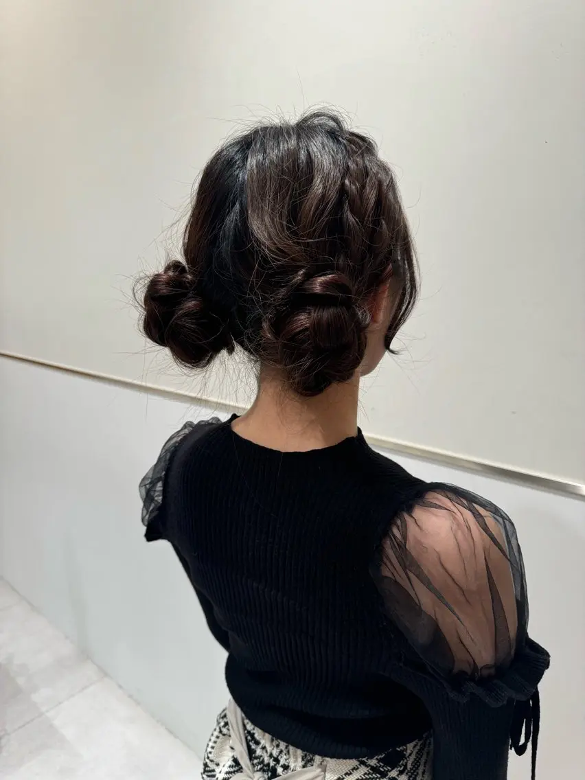 ロング ヘアアレンジ ヘアアレンジ/ 透明感カラー/まひろのヘアスタイル