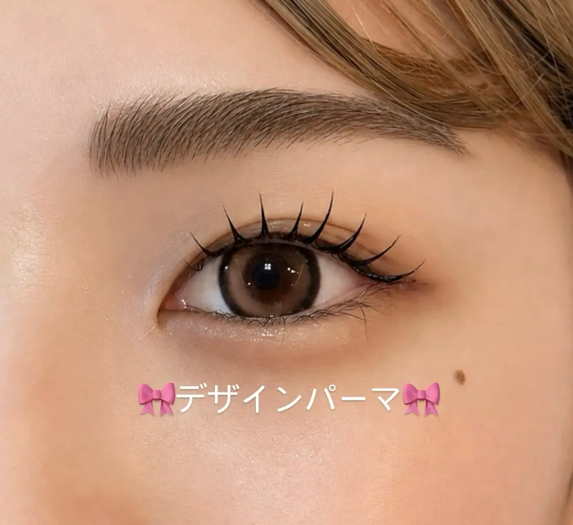 【🎀韓国風束感まつ毛パーマ🎀】束感を作りやすく👀巻き上げるデザインパーマです🧚🏻‍♀️💖の写真