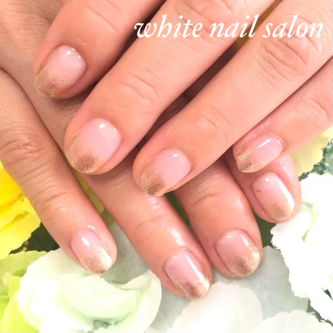 ネイル アートネイル フレンチネイル ジェルネイル グラデーション ハードジェル white nail salonのネイルデザイン
