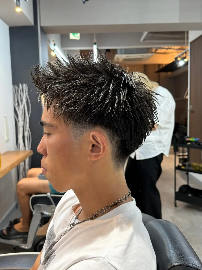 メンズ スパイキーショート 刈り上げ カット 直毛改善特化美容師/ 大森雄貴のヘアスタイル