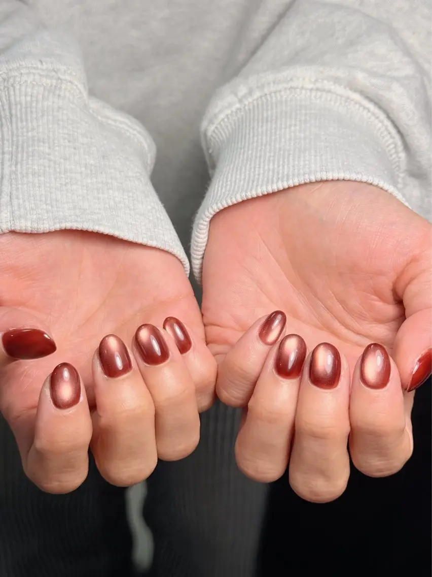 ネイル アートネイル オーロラネイル チークネイル フレンチネイル ガラスフレンチ 🎀🎀YooLi Nail Salonのネイルデザイン