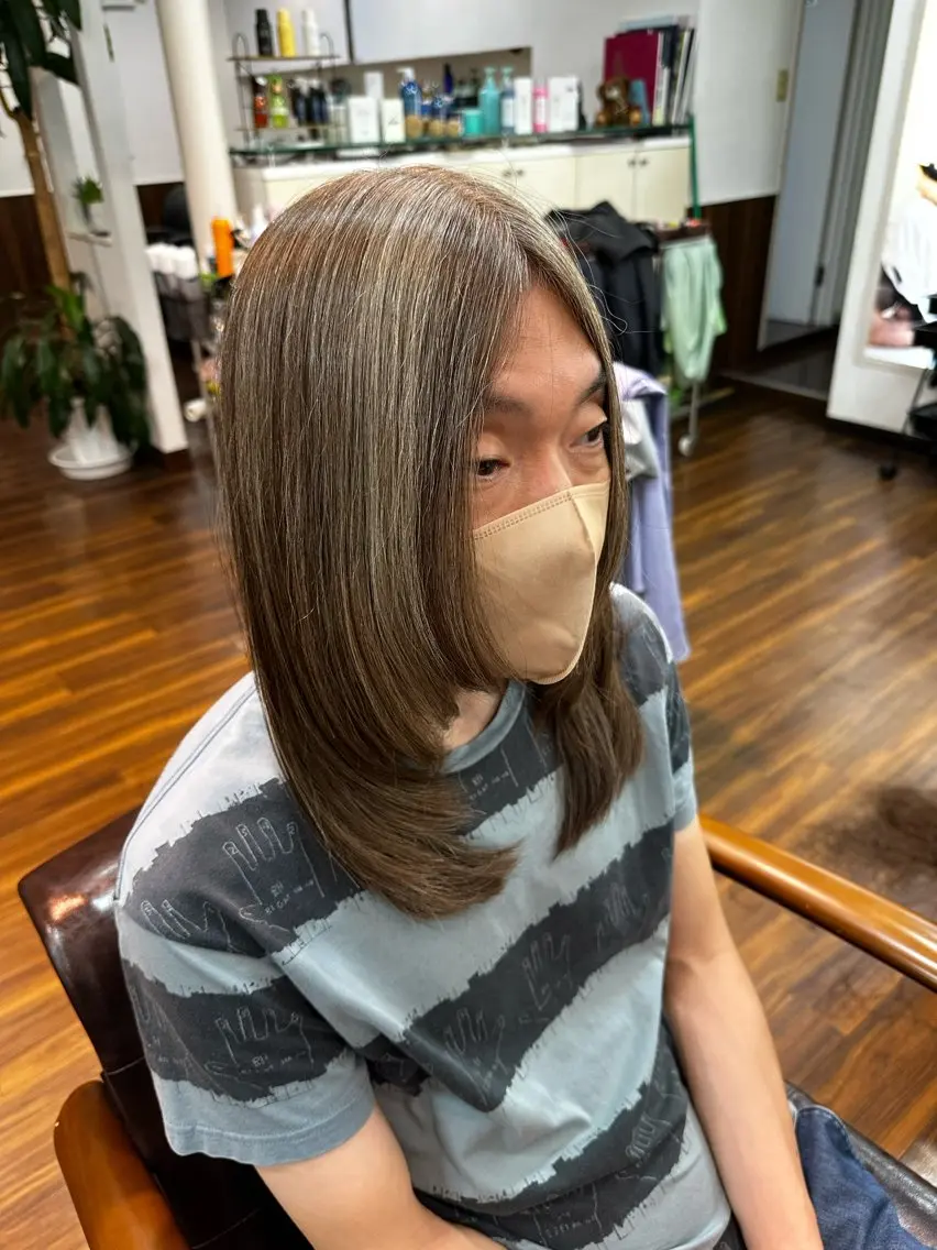 ロング メンズ 奥田 七都海のヘアスタイル