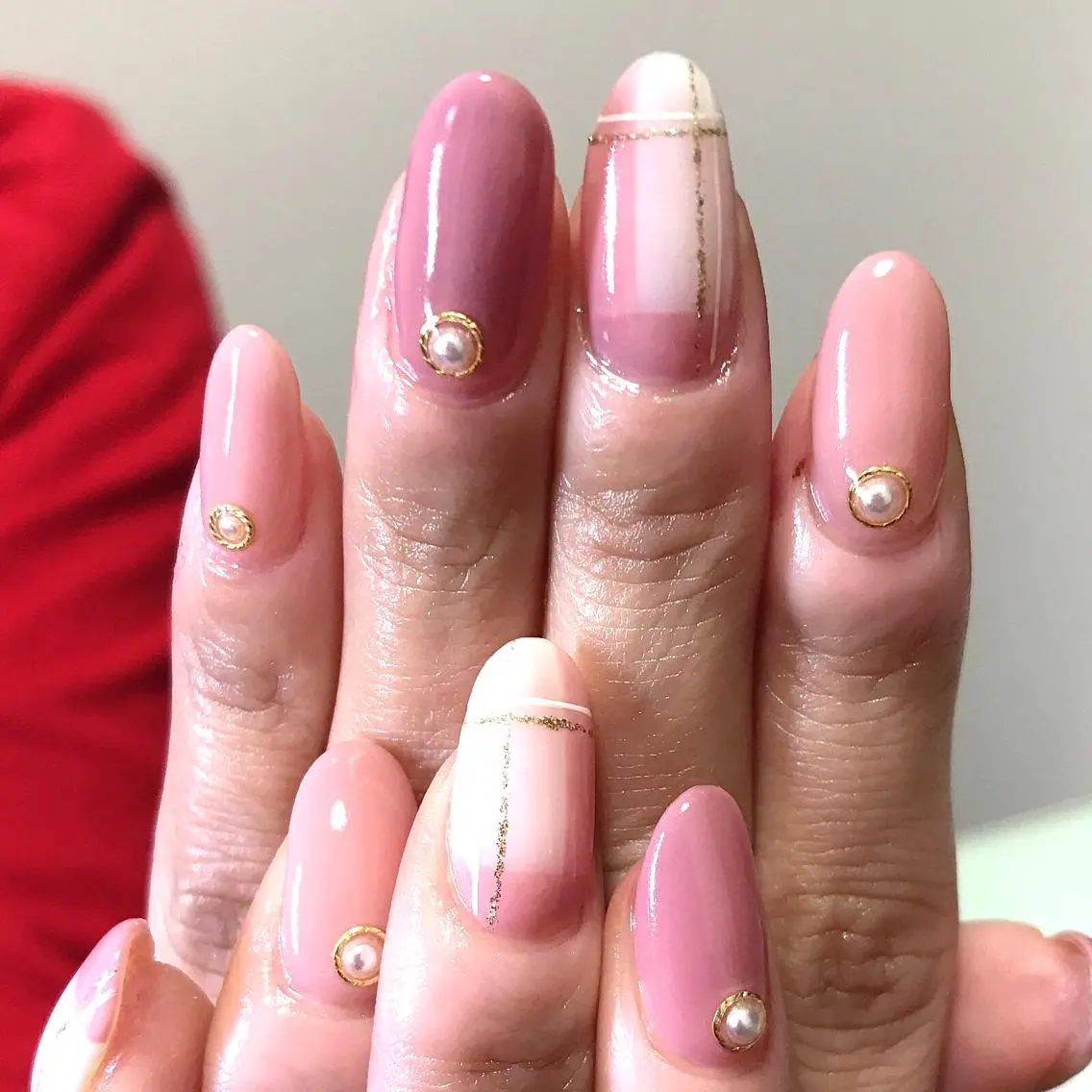 ネイル ワンカラーネイル ピンク ステラ marikominoのネイルデザイン