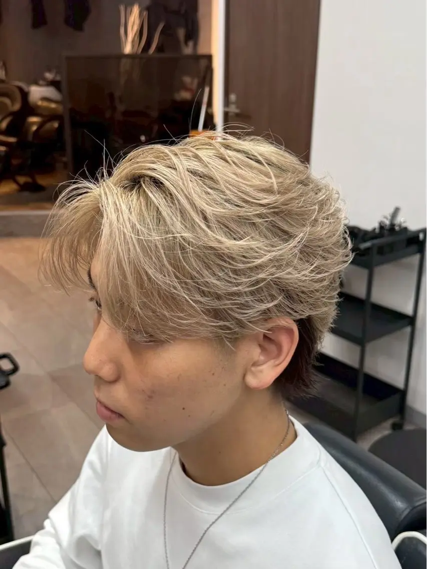 カラー メンズ メンズブリーチ ブリーチ ヘアカラー 🌺大宮/メンズ /カラー/タスク🌺のヘアスタイル