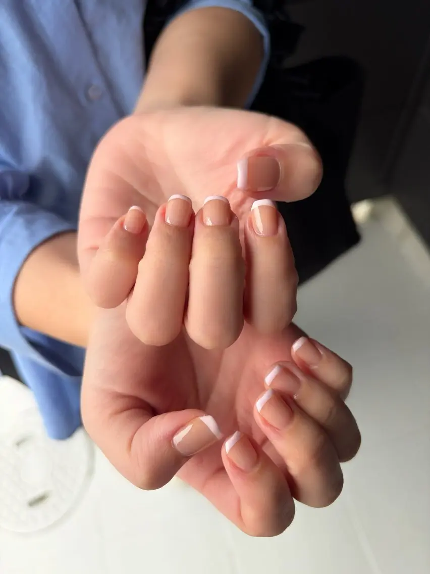 ネイル フレンチネイル ピンク ハンドネイル colore' yuka最終18時のネイルデザイン