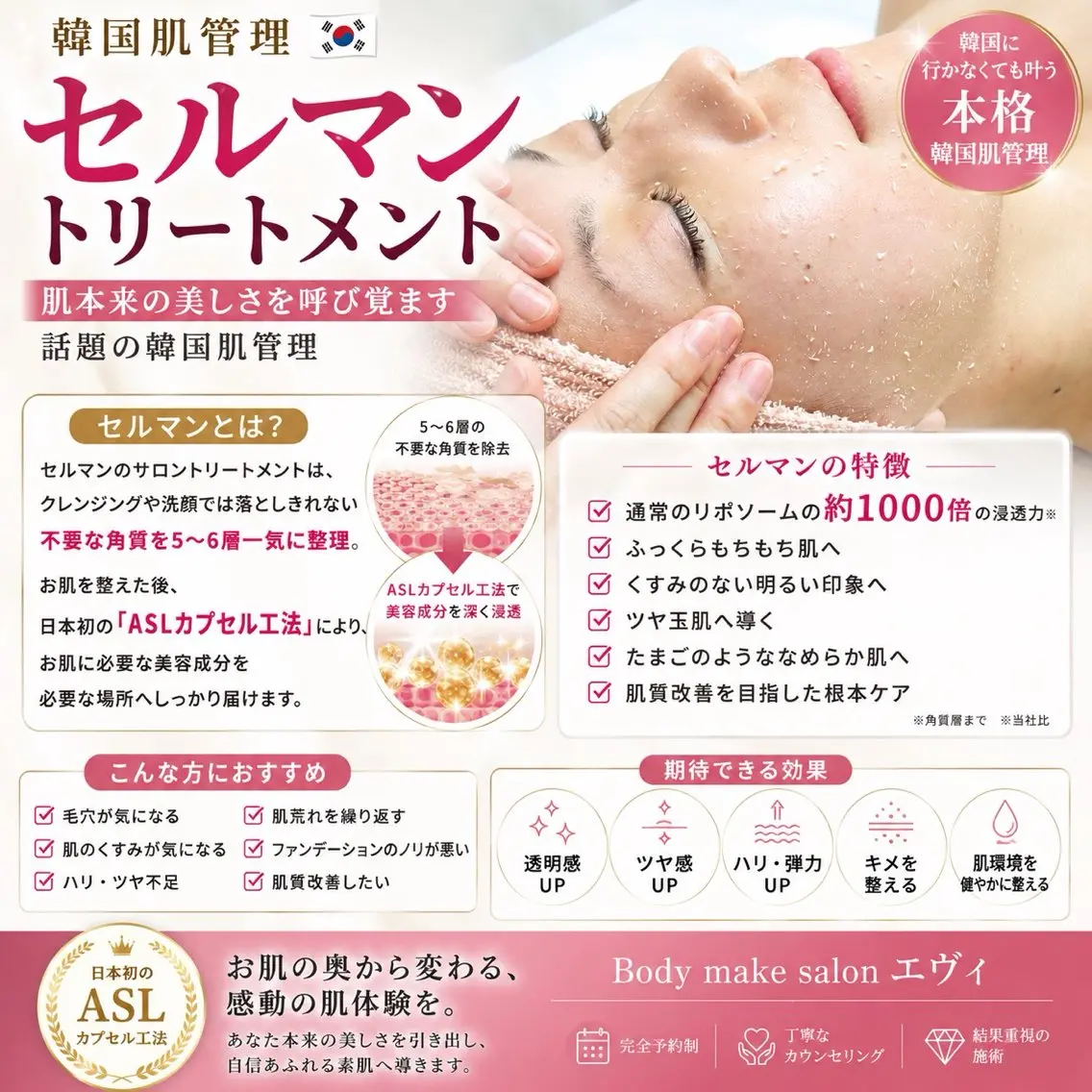 エステ 肌質改善/ボディケア サロン　エヴィのエステ・リラクイメージ