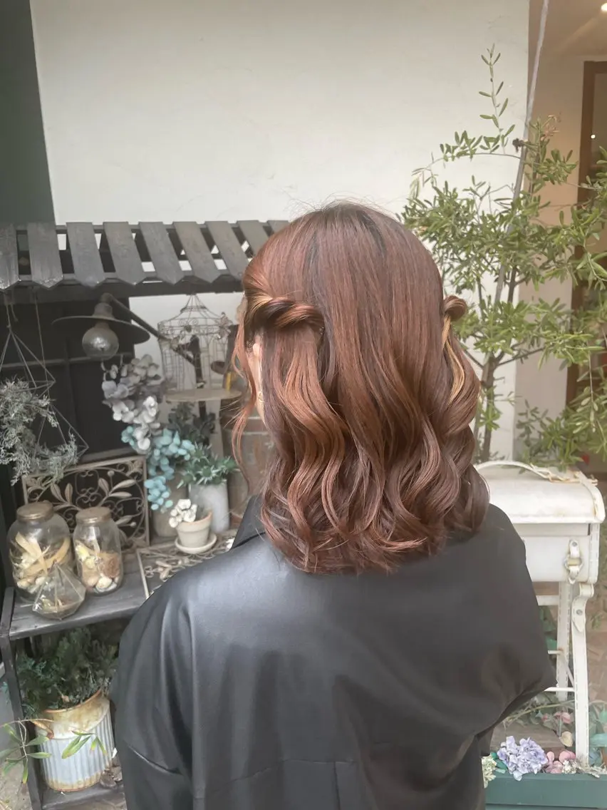 ミディアム ヘアアレンジ 山下 襟華のヘアスタイル