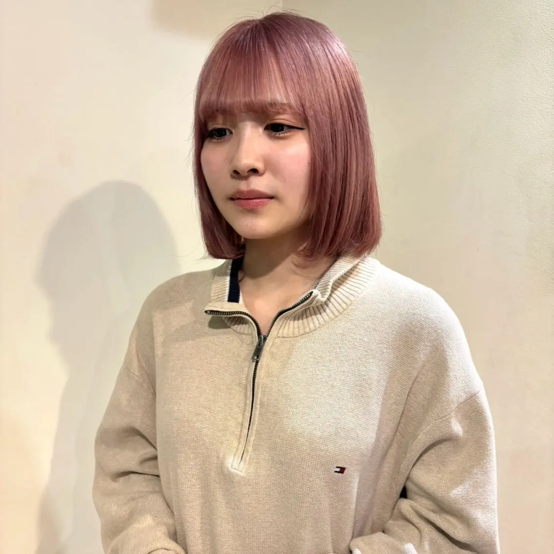 ミディアム カラー ブリーチ ケアブリーチ ダブルカラー ハイトーンカラー ピンクカラー ヘアカラー ブリーチなしベージュ カラー✨Takeのヘアスタイル