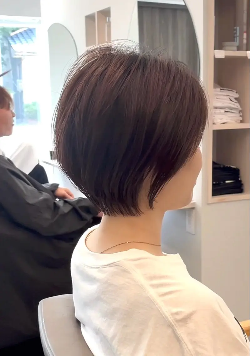 ショート ショートボブ ボブ 顔周りカット ショートヘア 小顔カット カット ヘアカラー 白崎 龍神のヘアスタイル