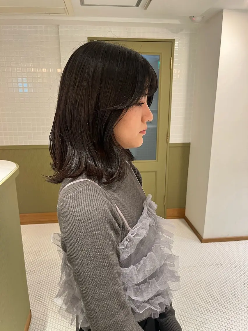ミディアム カラー 透明感カラー グレージュ マンツーマン美容師 立川　♡MIHO♡のヘアスタイル