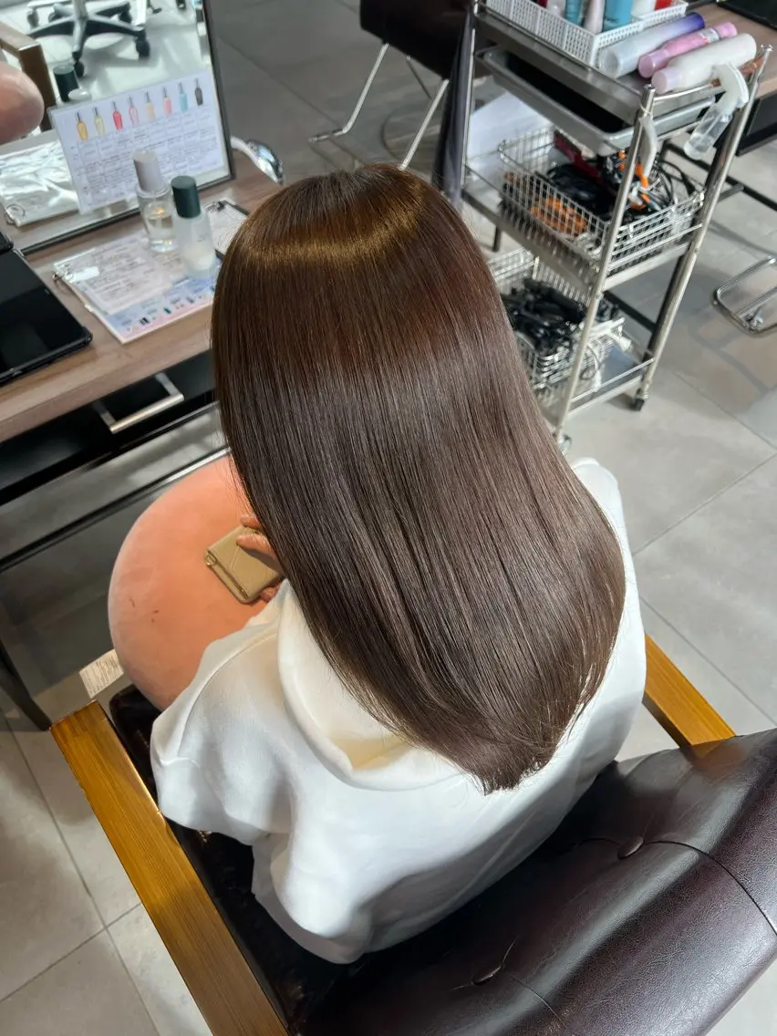 ミディアム カラー 髪質改善 ヘアカラー Kako🫧⭐️ アシスタント/モデルのヘアスタイル
