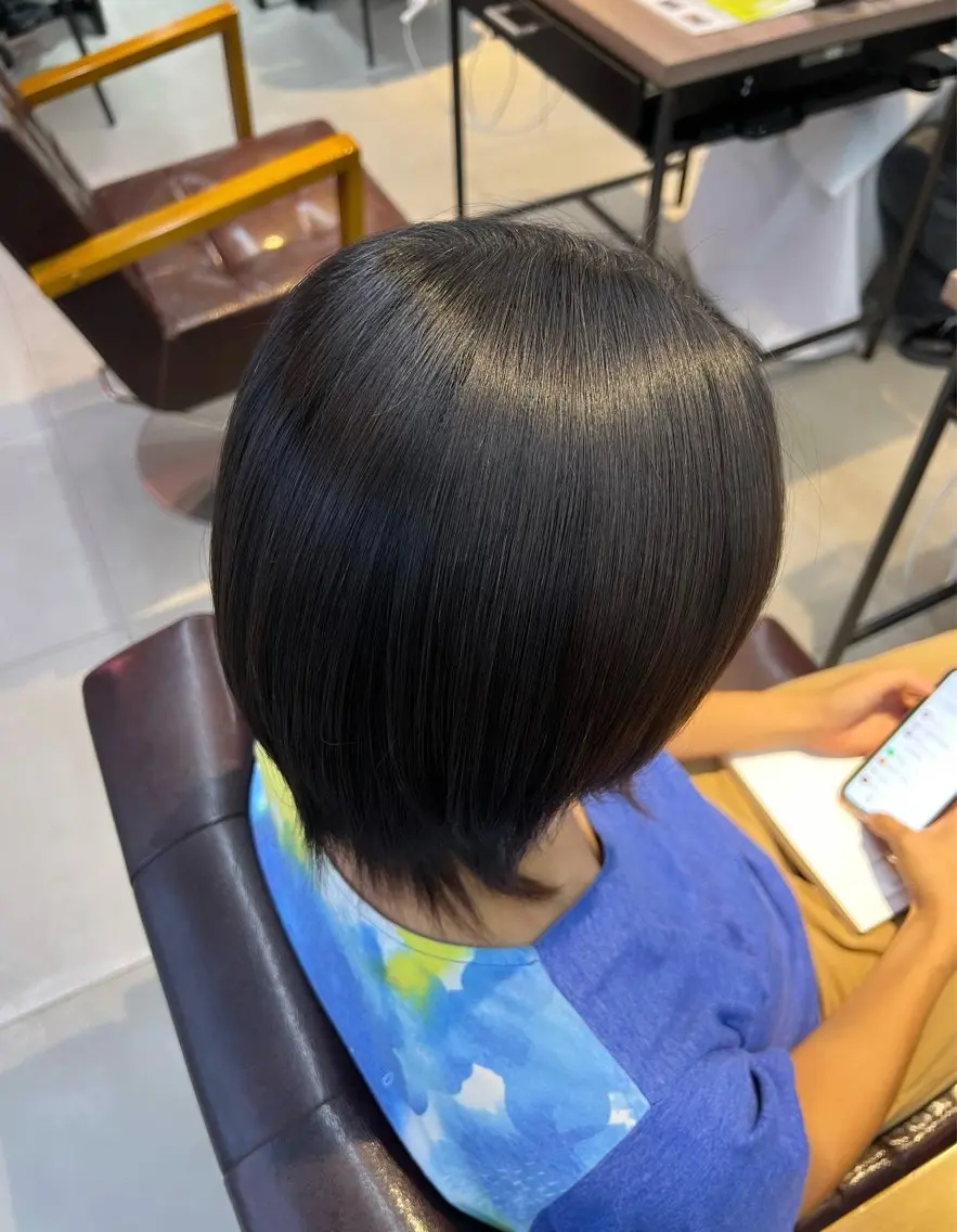 ショート 縮毛矯正 Kako🫧⭐️ アシスタント/モデルのヘアスタイル