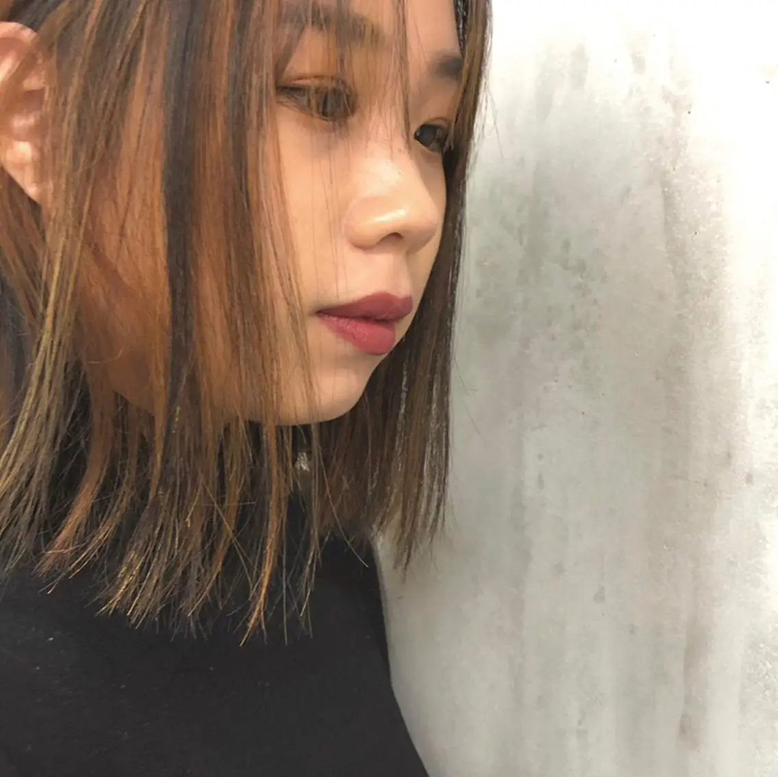 ミディアム カラー yajima Moemiのヘアスタイル