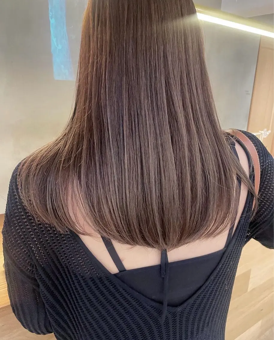 ロング 縮毛矯正 似合わせレイヤー ＆縮毛矯正のヘアスタイル