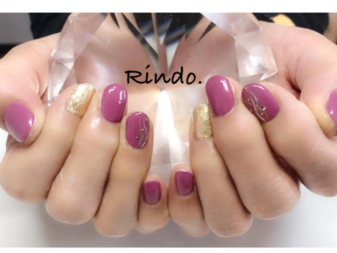 ネイル シンプルネイル ハンドネイル Rindo.ネイル ♡耳つぼジュエリーのその他イメージ