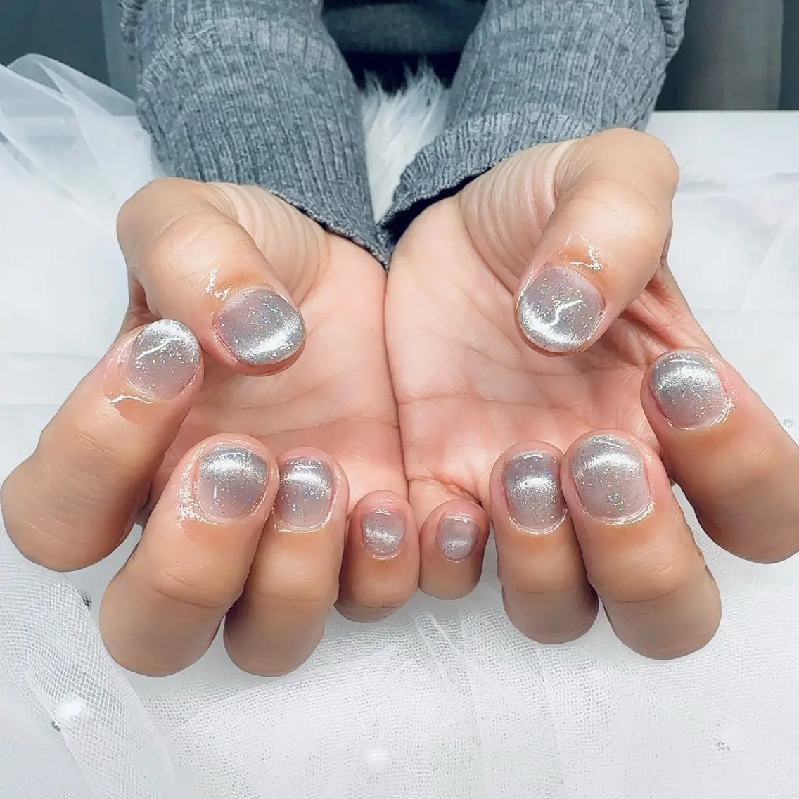 ネイル フレンチネイル マグネットネイル LOA.NAIL 本八幡店💞Kyouのネイルデザイン