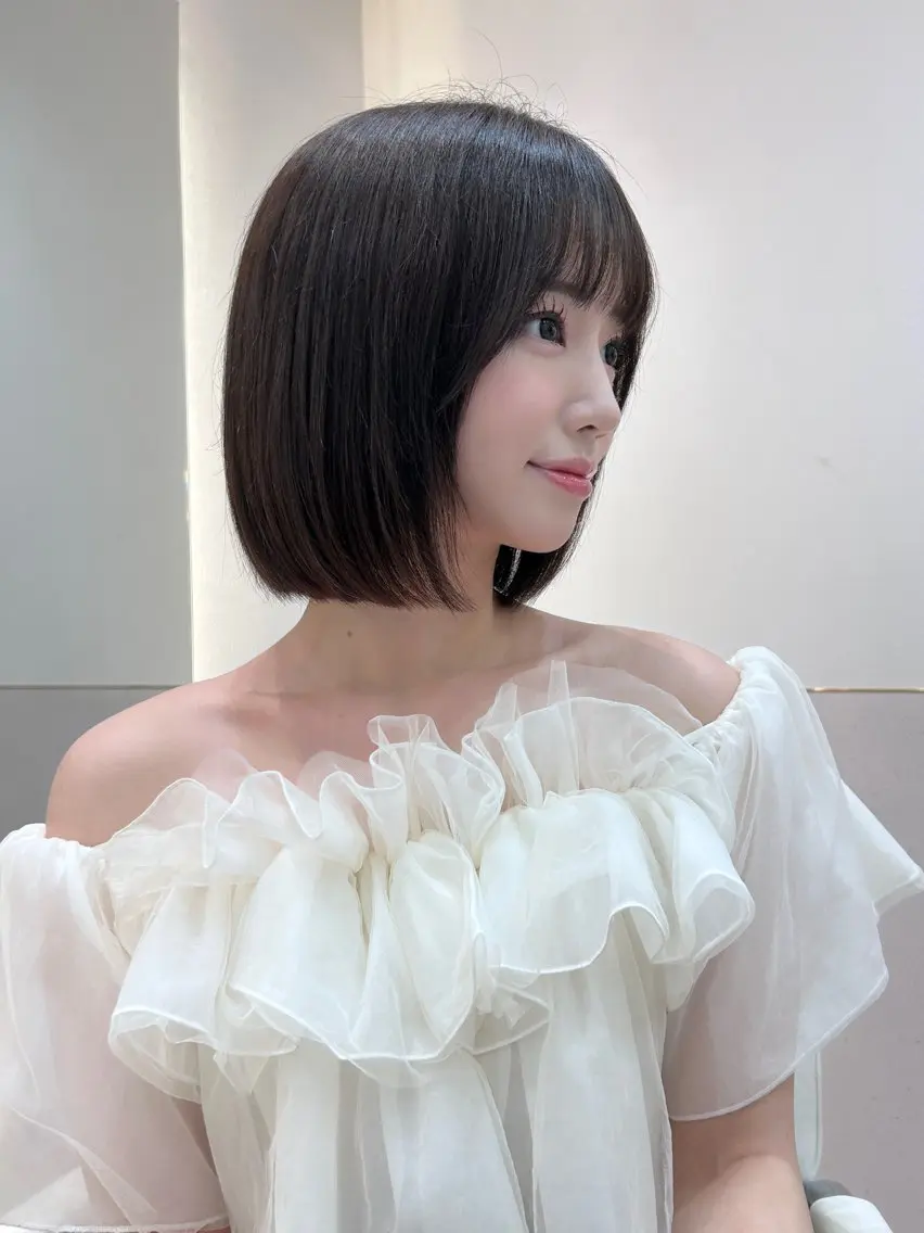 【ショート、ボブ】小顔カット＋選べる髪質改善超音波トリートメント¥4,980~【新宿/韓国ヘア】の写真